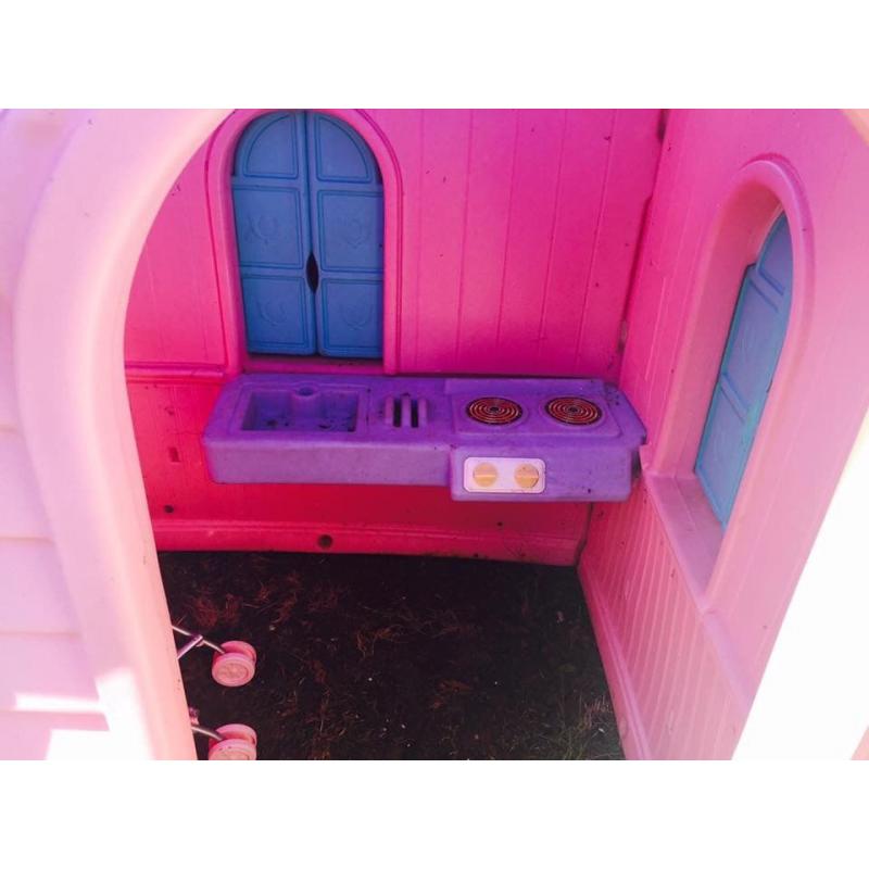Little tykes pink cottage play house