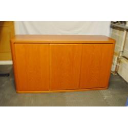 Solid teak Sideboard by SCOVBY of Denmark. 154 L x 46 D x 83 H, cm