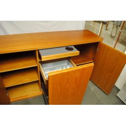 Solid teak Sideboard by SCOVBY of Denmark. 154 L x 46 D x 83 H, cm