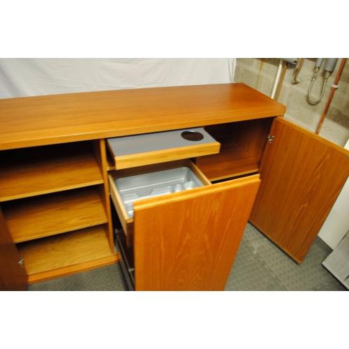 Solid teak Sideboard by SCOVBY of Denmark. 154 L x 46 D x 83 H, cm