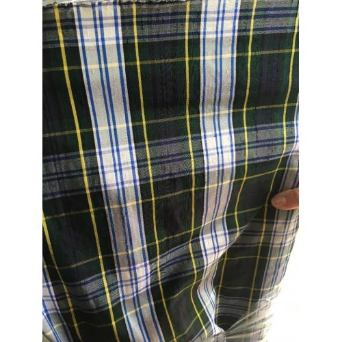 Tartan silk material
