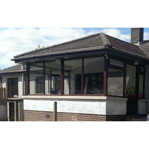 Sun Lounge / Conservatory - Mahogany PVC Windows & Door