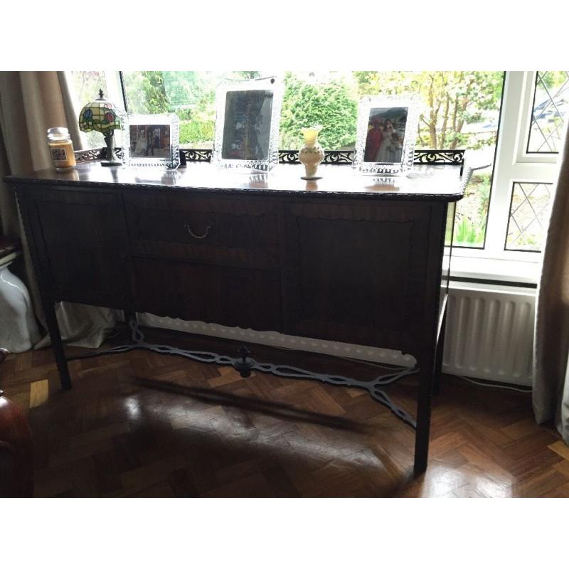 1920's ANTIQUE SIDEBOARD DARK WOOD