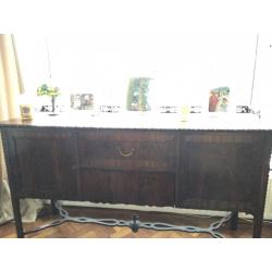 1920's ANTIQUE SIDEBOARD DARK WOOD