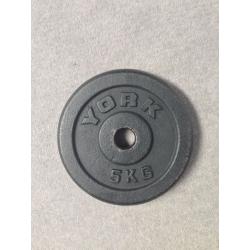 York Cast Iron Weight Set (1 x Barbell, 2 x Dumbbells, 2 x 10kg plates, 4 x 5kg plates)