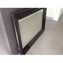 Large mirror with black glass sides