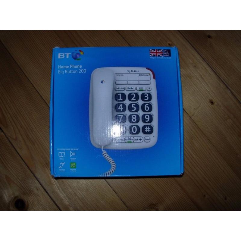 Big Button BT Telephone - New condition