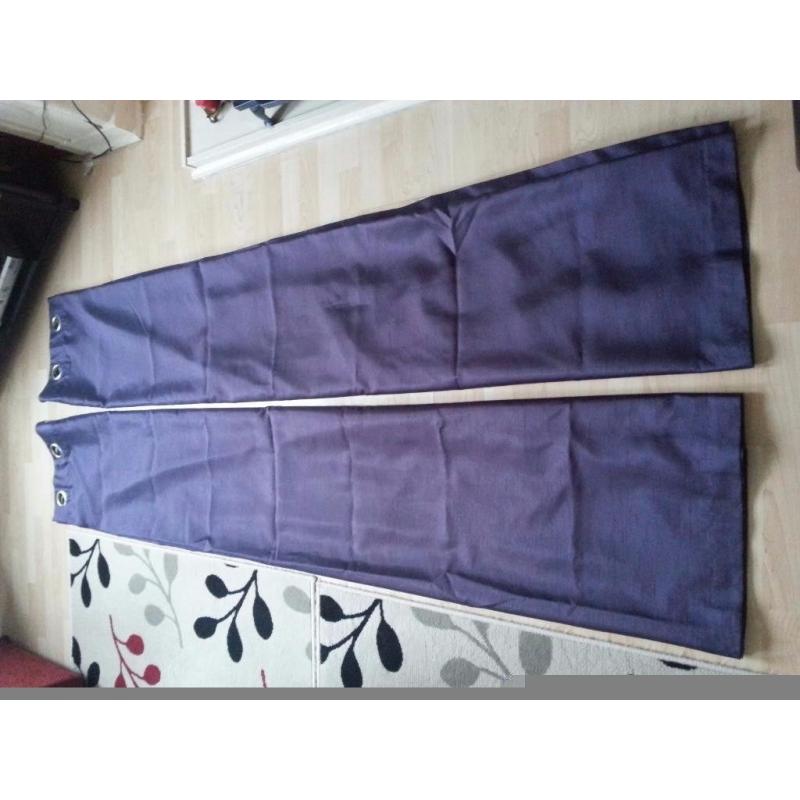 Large Purple Curtains X 2