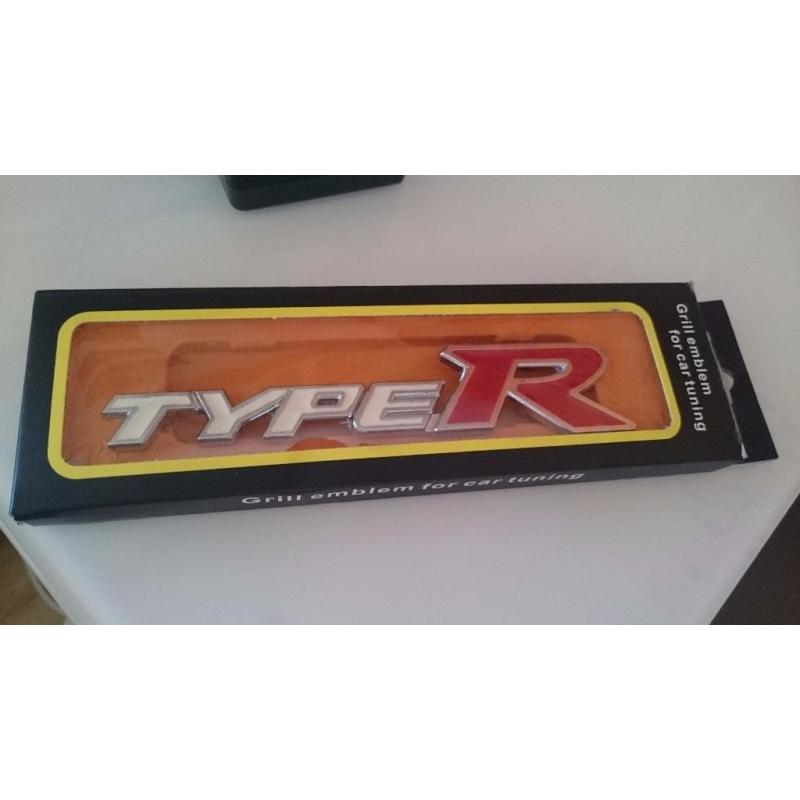 2001-2005 honda civic type r front grille badge