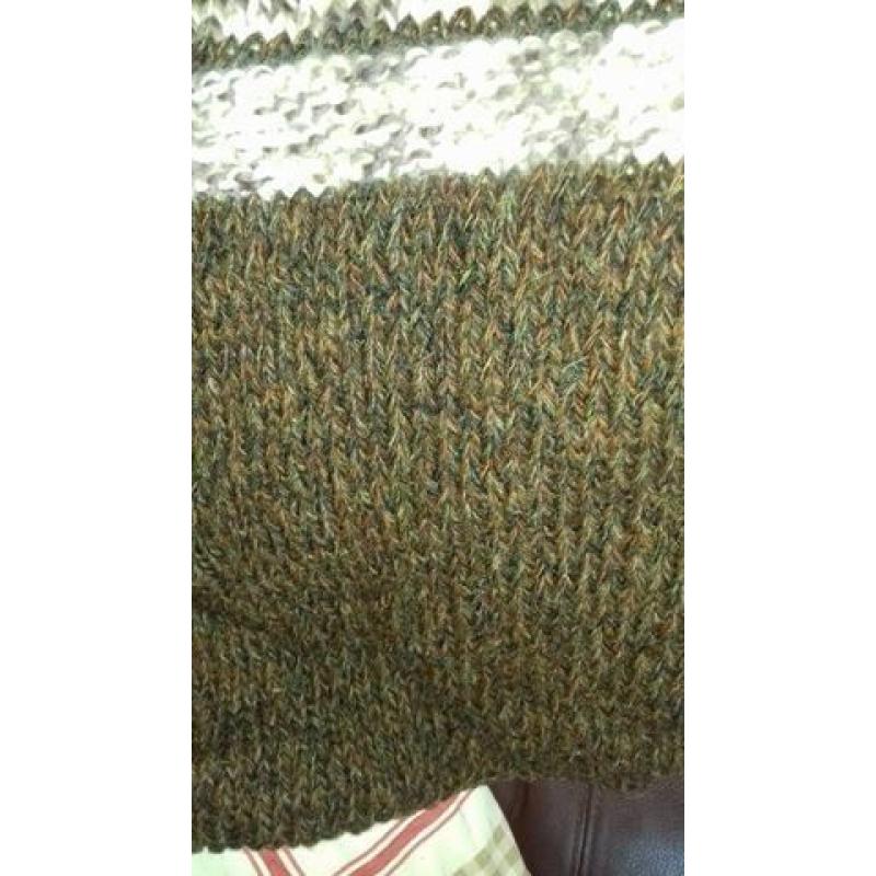 hand knitted harris tweed christmas stocking