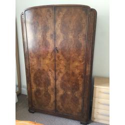 Walnut veneer wardrobe for sale