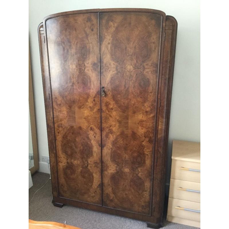 Walnut veneer wardrobe for sale