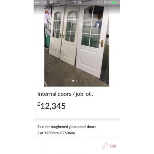 Internal doors (9 off)