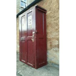 Vintage Factory Industrial Pitch Pine Cupboard Unit Interior Design Loft Props
