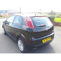 FIAT GRANDE PUNTO 1.2 ACTIVE, 56 PLATE, 3 DOOR HATCH, BLACK, LOW MILEAGE 61K, FULL YEARS MOT