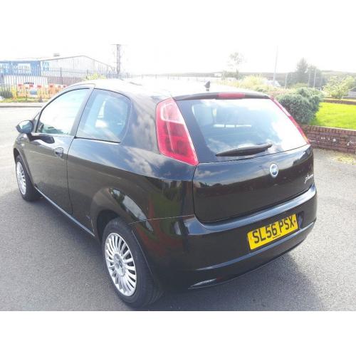 FIAT GRANDE PUNTO 1.2 ACTIVE, 56 PLATE, 3 DOOR HATCH, BLACK, LOW MILEAGE 61K, FULL YEARS MOT
