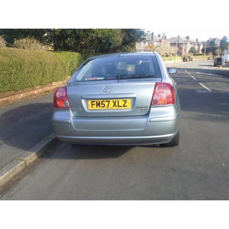 TOYOTA AVENSIS 2.2 D-4D T3-S 5door HATCHBACK. 2008 (57 Plate). MOT till end August 2017.