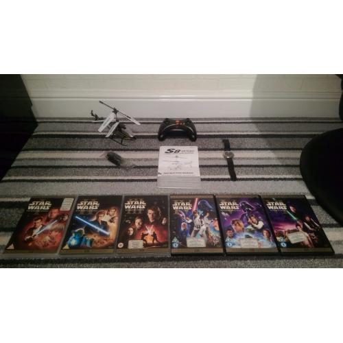 Star Wars 1-6 Limited Edition DVD's / RC Helicopter / Brand New JCB stylish Watch Bundle / Glasgow