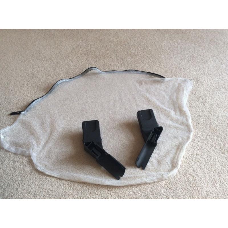 Quinny Dreami Carrycot & accessories: mattress, rain cover, mosquito net, carrycot/car seat adapters