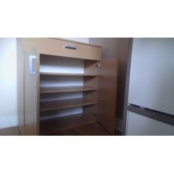 Storage cabinet with drawer and 4 shelves