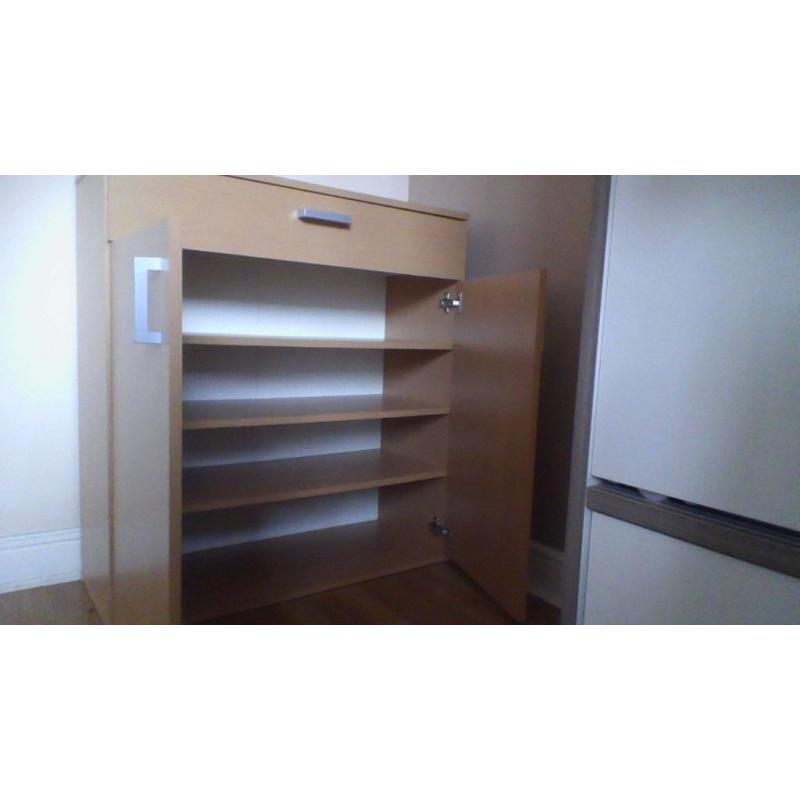 Storage cabinet with drawer and 4 shelves