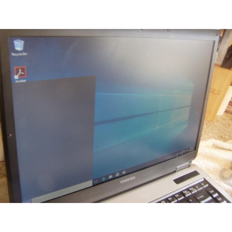 Toshiba Sat Pro A100 Laptop: 250GB : Dual Core 1.86Ghz : 1GB RAM : Win 10 : Activated Office 2007
