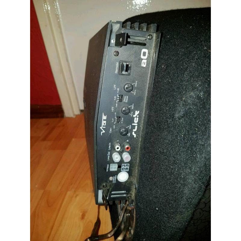 Vibe subwoofer s12 with 2 channels amplifier 1200 watts