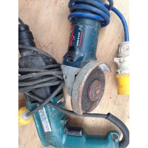 Makita hammer drill & Bosch grinder