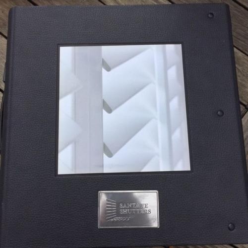 Wooden blind sample book Santa Fe