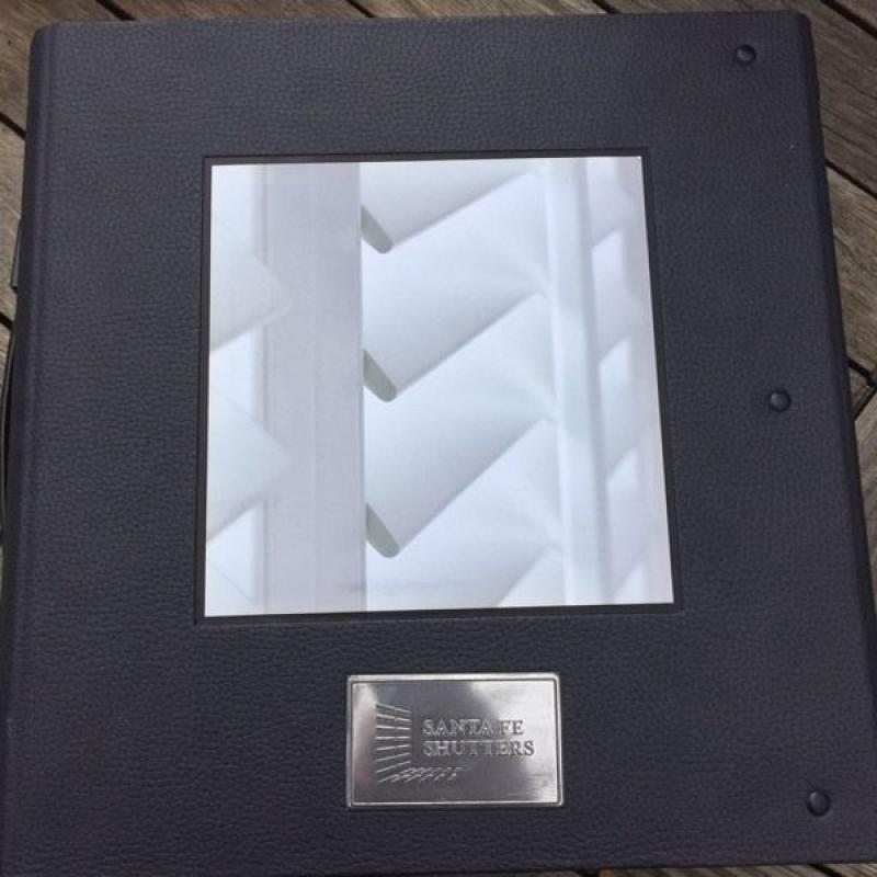 Wooden blind sample book Santa Fe
