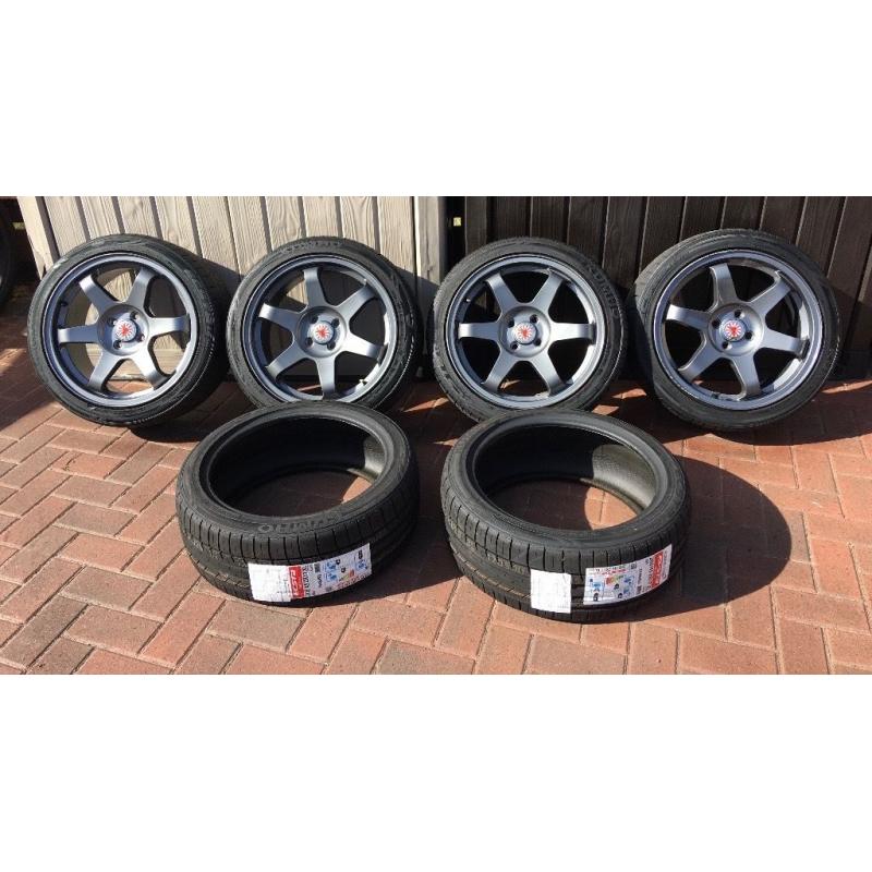 WOLFRACE -- Alloy Wheels 17 inch for BMW Mini One (205/45 ZR17XL) 2 brand new tyres included