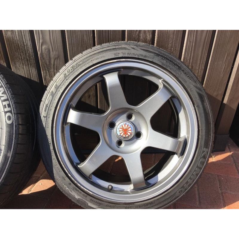 WOLFRACE -- Alloy Wheels 17 inch for BMW Mini One (205/45 ZR17XL) 2 brand new tyres included