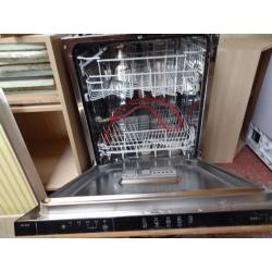 Integrated under counter dishwater.