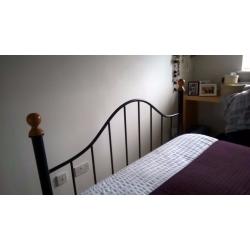 Double black wrought iron Bed Frame for sale - great condition!
