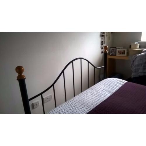 Double black wrought iron Bed Frame for sale - great condition!