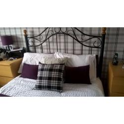 Double black wrought iron Bed Frame for sale - great condition!