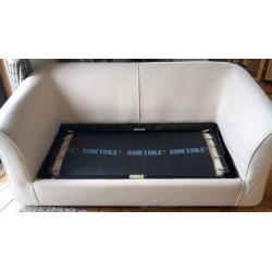 Sofa Bed - small double size, cream fabric