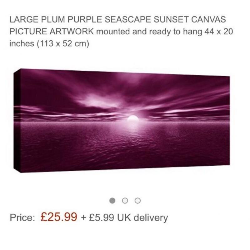 Purple canvas print