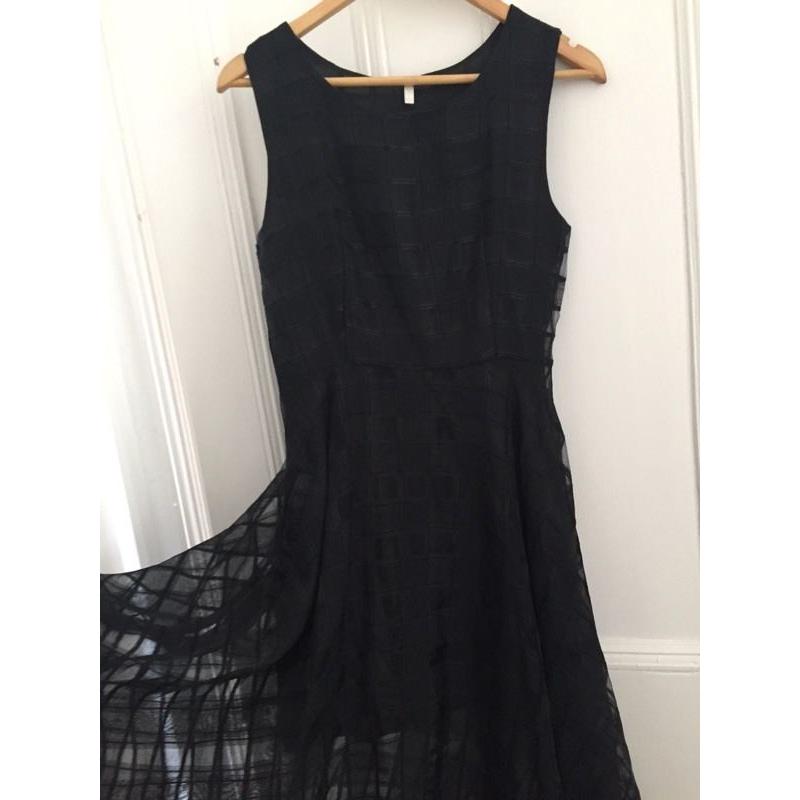 Long black evening gown dress