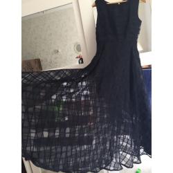 Long black evening gown dress