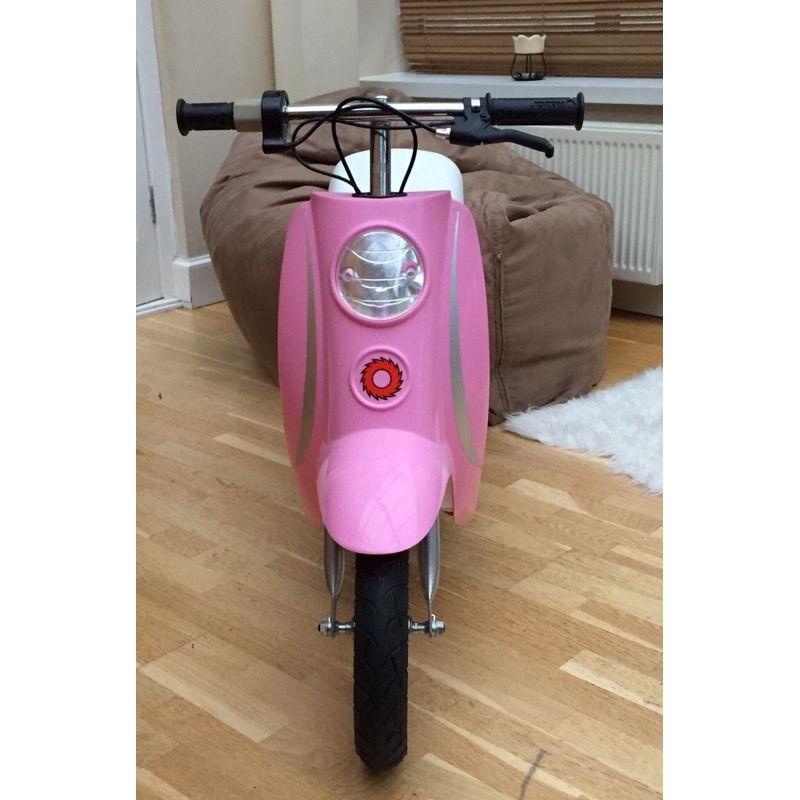 Girls Pink Electric Scooter