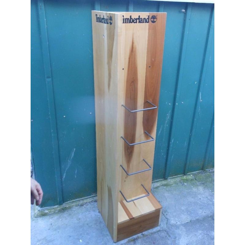 Timberland large shoe display stand wooden