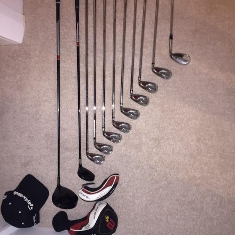 Taylor made clubs ,bag , hat and Wilson irons .