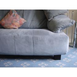 Blue suede (grey blue) 3 seater settee