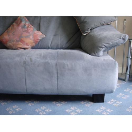 Blue suede (grey blue) 3 seater settee