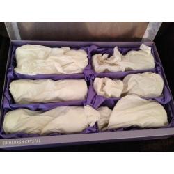 Edinburgh Crystal Set of 6 Wine Glasses Boxed