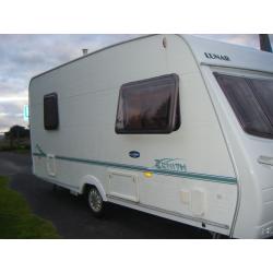 2003 Lunar Zenith 4 Berth Caravan with Porch Awning.