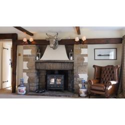Cast Iron Log Burner - ( 12KW Branston ) MultiFuel WoodBurning Stove WoodBurner