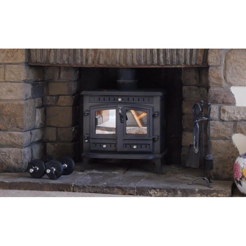Cast Iron Log Burner - ( 12KW Branston ) MultiFuel WoodBurning Stove WoodBurner