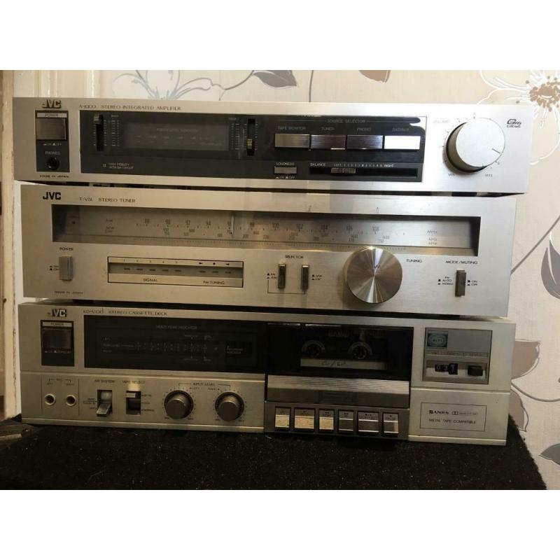 JVC amp radio, and tape deck , and Sony record deck ?75